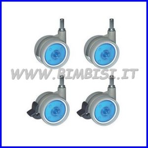 RUOTE SET 4 PZ 2 CON FRENO E 2 SENZA PER BRANDINE