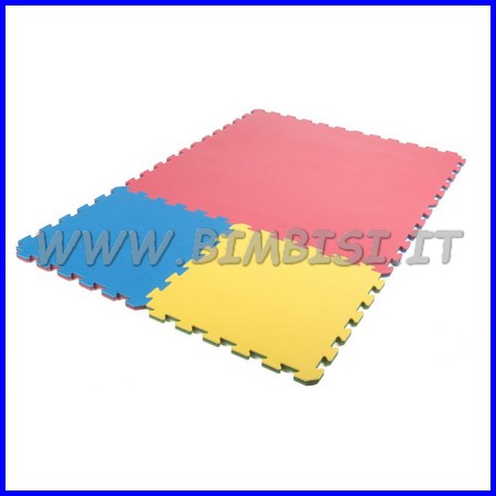 TAPPETO INCASTRO EVAFLOOR CM 52x52x1,5 GIALLO/VERDE IGNIFUGO - immagine 2