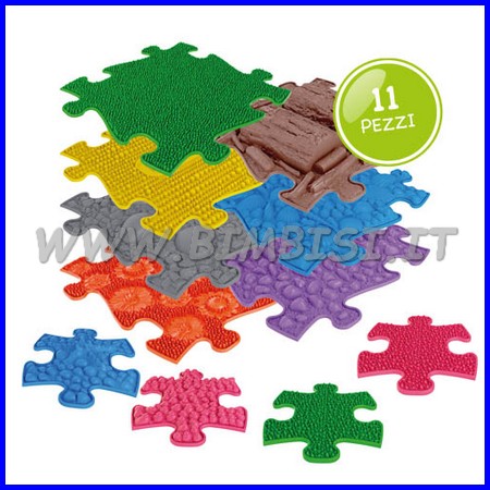 MATTONELLE PUZZLE SENSORIALI SET PZ. 11 - immagine 3
